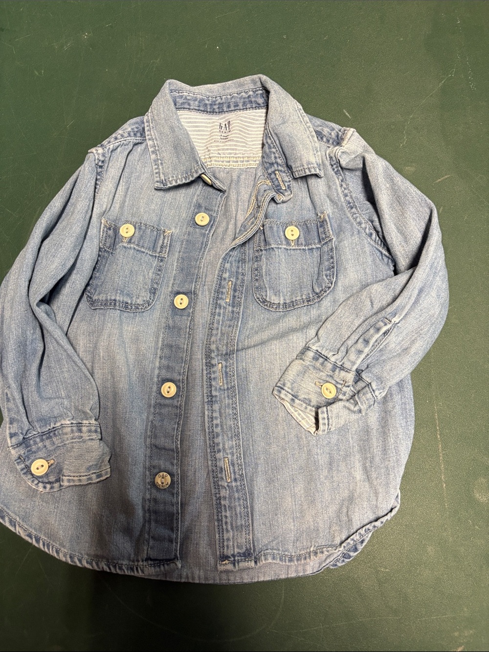 GAP Kids Light Wash Denim Button-Up Jacket